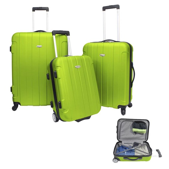 Traveler's Choice Rome 3-Piece Hardside Spinner & Roller Luggage Set ...