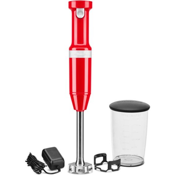 Cordless Variable-Speed Immersion Blender in Passion Red with Whisk and ...