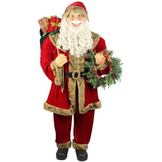 Life-Size Indoor Christmas Decoration, 5-Ft. Standing Santa Claus ...