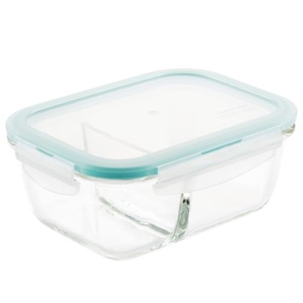 LocknLock Purely Better Glass Divided Rectangular Food Storage ...