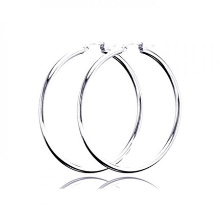 PARIKHS 2MM Plain Hoop Earring in 925 Sterling Silver - 14MM | Choose ...