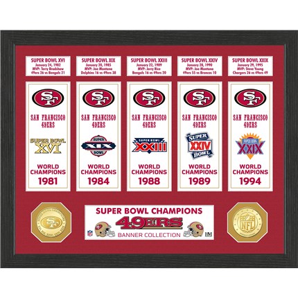 San Francisco 49ers Super Bowl Champs Dynasty Banner