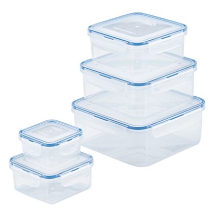 Easy Essentials Square Food Storage Container Set, 10-Piece | Choose ...